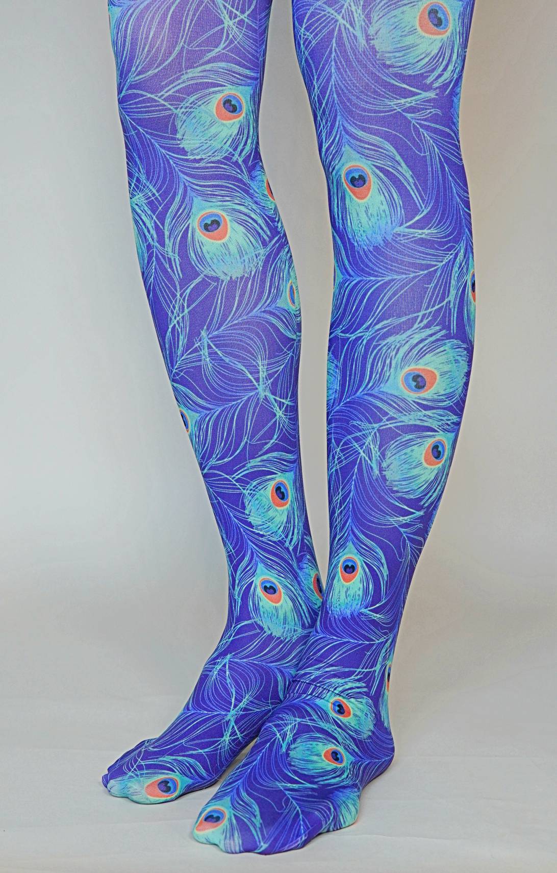 Ribbed Tights Peacock