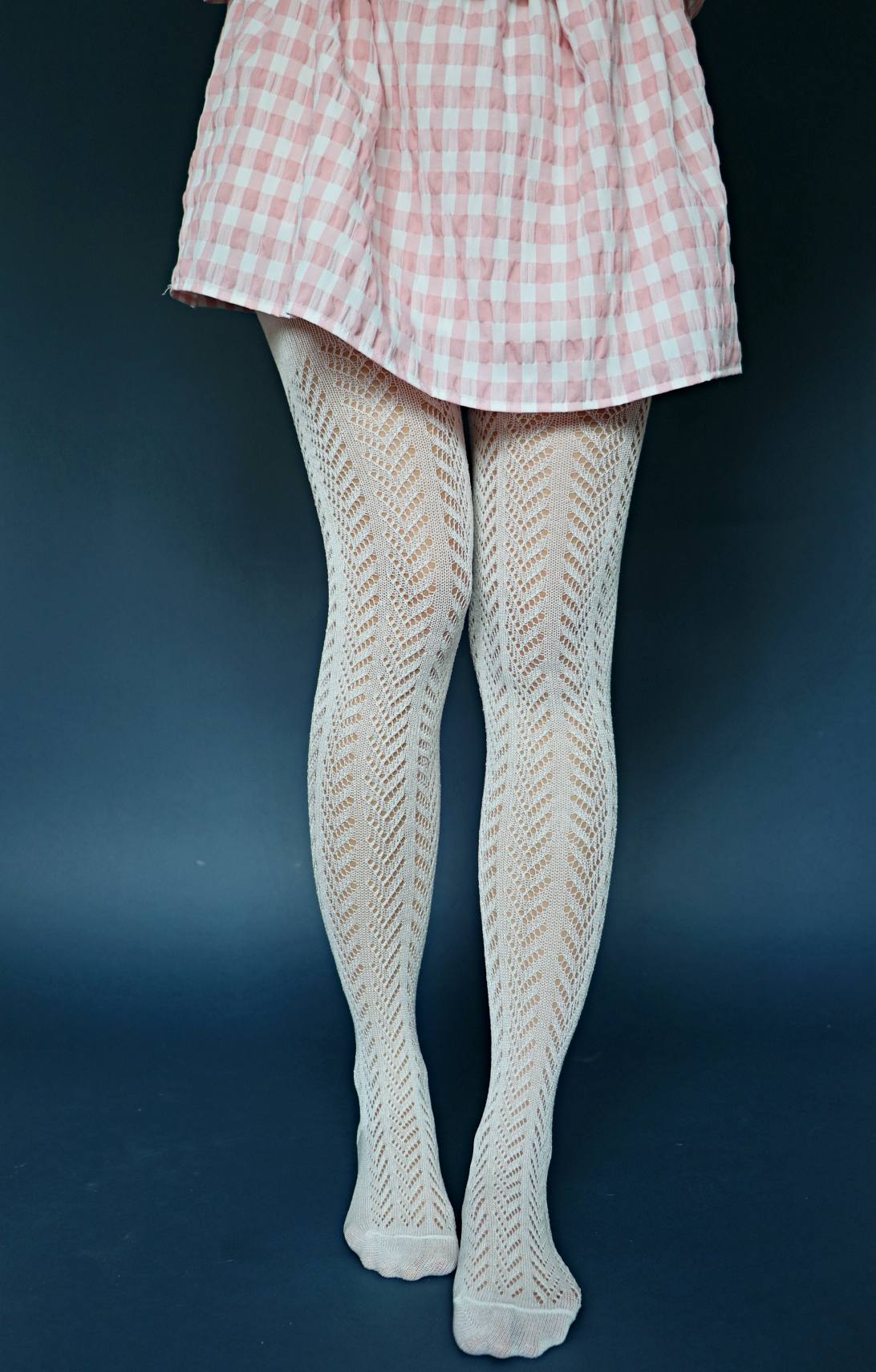 White 2025 crochet tights