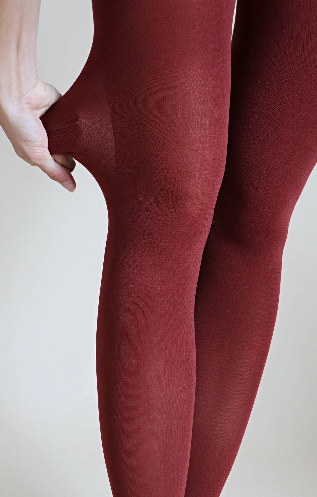 Red Opaque Tights 