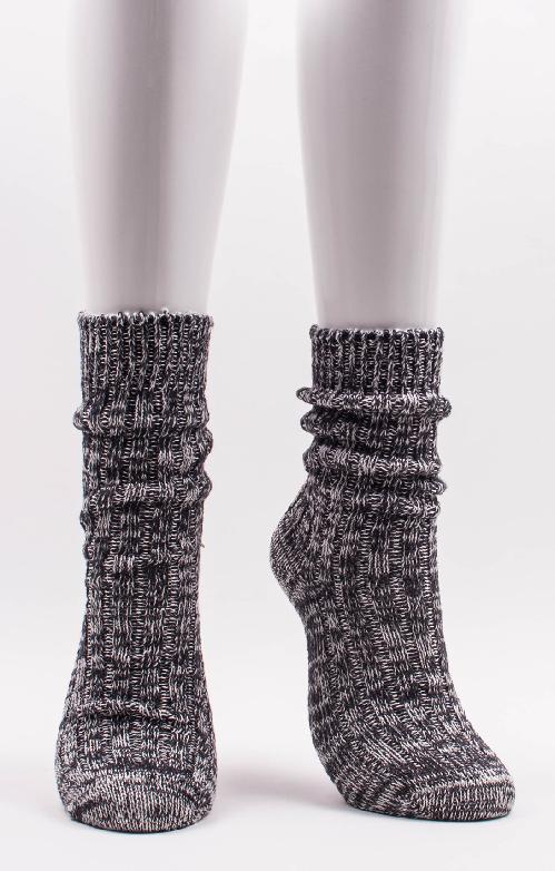 TABBISOCKS brand Organic Hemp Ribbed Socks in grayish CHARCOAL color