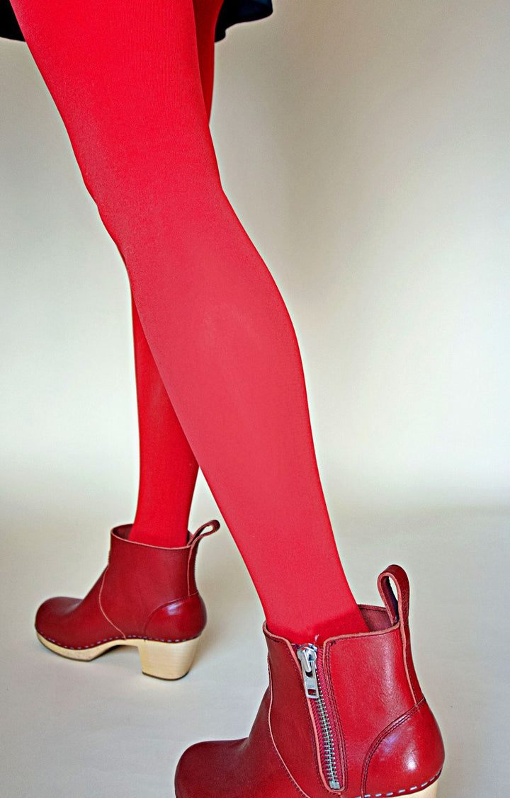 Red Opaque TIghts