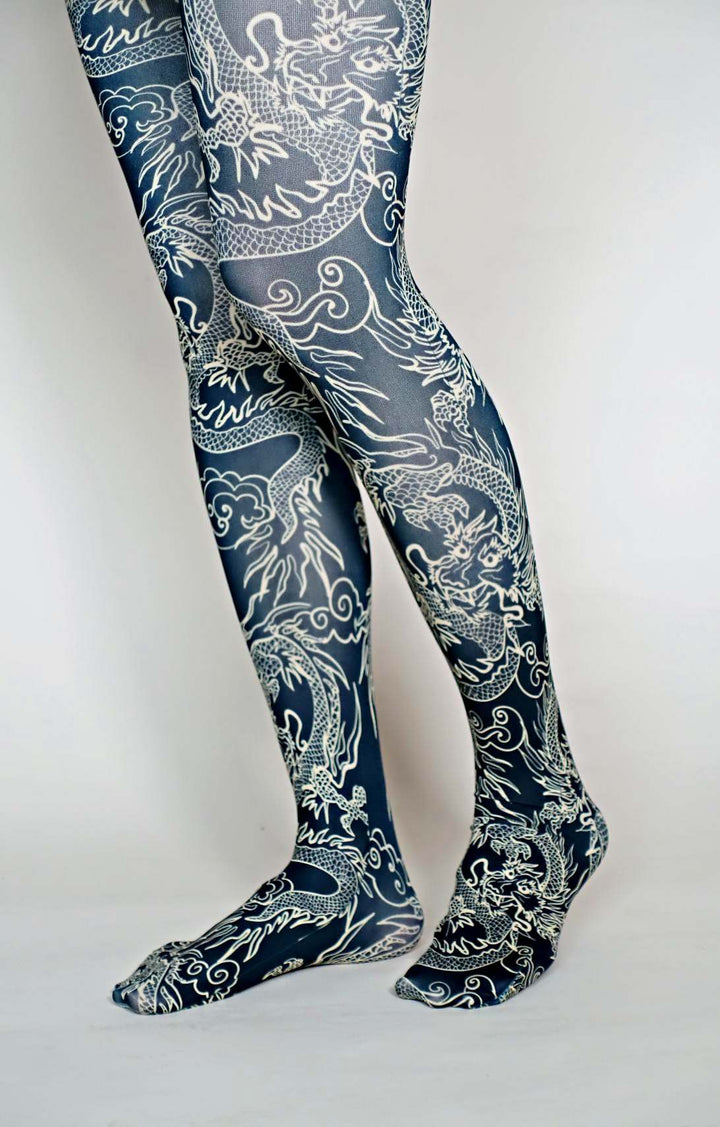 Drangon pattern tights