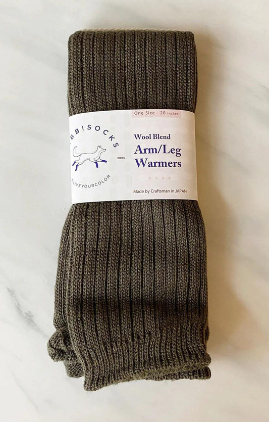 TABBISOCKS brand Wool Blend Arm Warmers in Olive