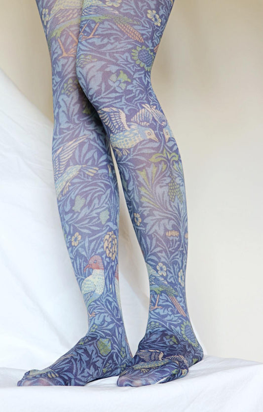 Tone-on-Tone Floral Tights
